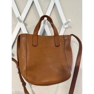 Baggu Deadstock Leather Mini Tote — Caramel